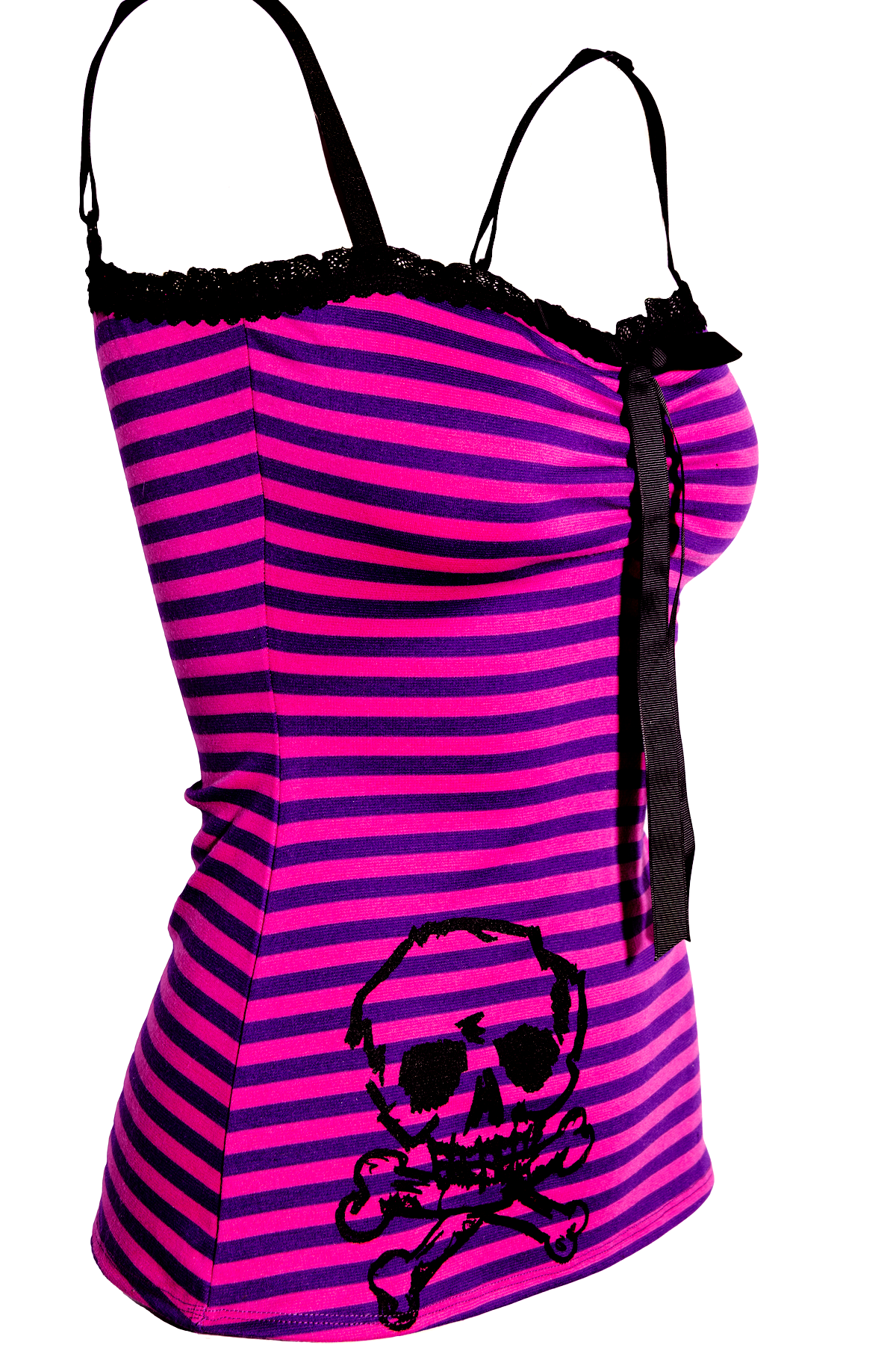 Avril Striped Skull Tank- skull tanks for women-Jessica Louise Avril Striped Skull Tank- skull tanks for women-Jessica Louise