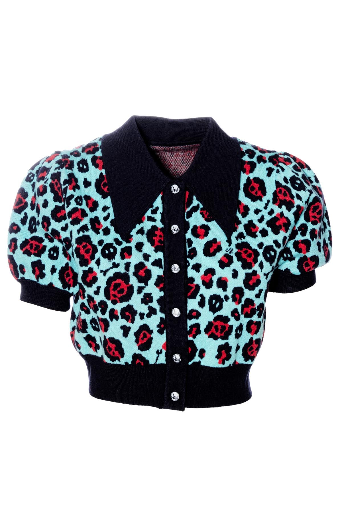 Wild Thing Cropped Cardi Blue Leopard – Jessica Louise