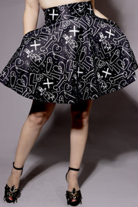 Hearts & Pins Skater Skirt