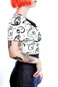 Painted Cats Cropped Top - shopjessicalouise.com
