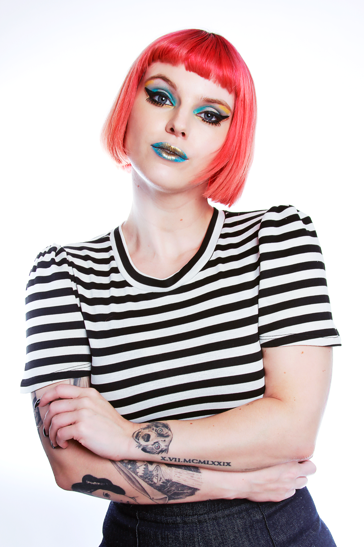 Striped Short Sleeve Cropped top from Jessica Louise