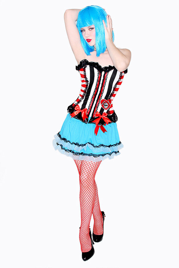 Candy Stripe Corset Costume Top