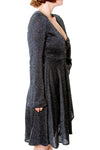 Sharron metallic bell sleeve Wrap Dress - shopjessicalouise.com