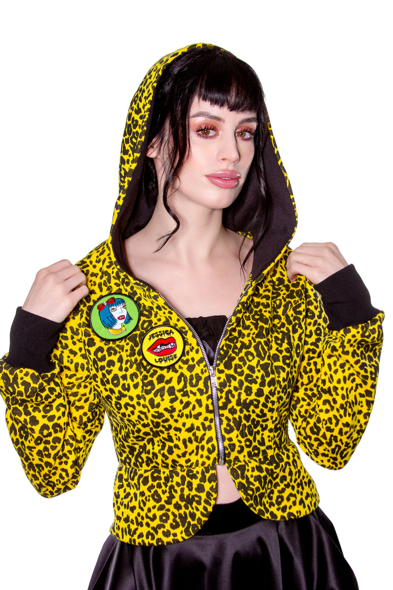 Yellow Leopard Vamp Hoodie - shopjessicalouise.com