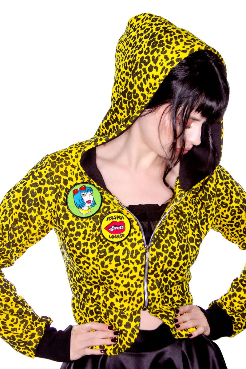 Yellow Leopard Vamp Hoodie - shopjessicalouise.com
