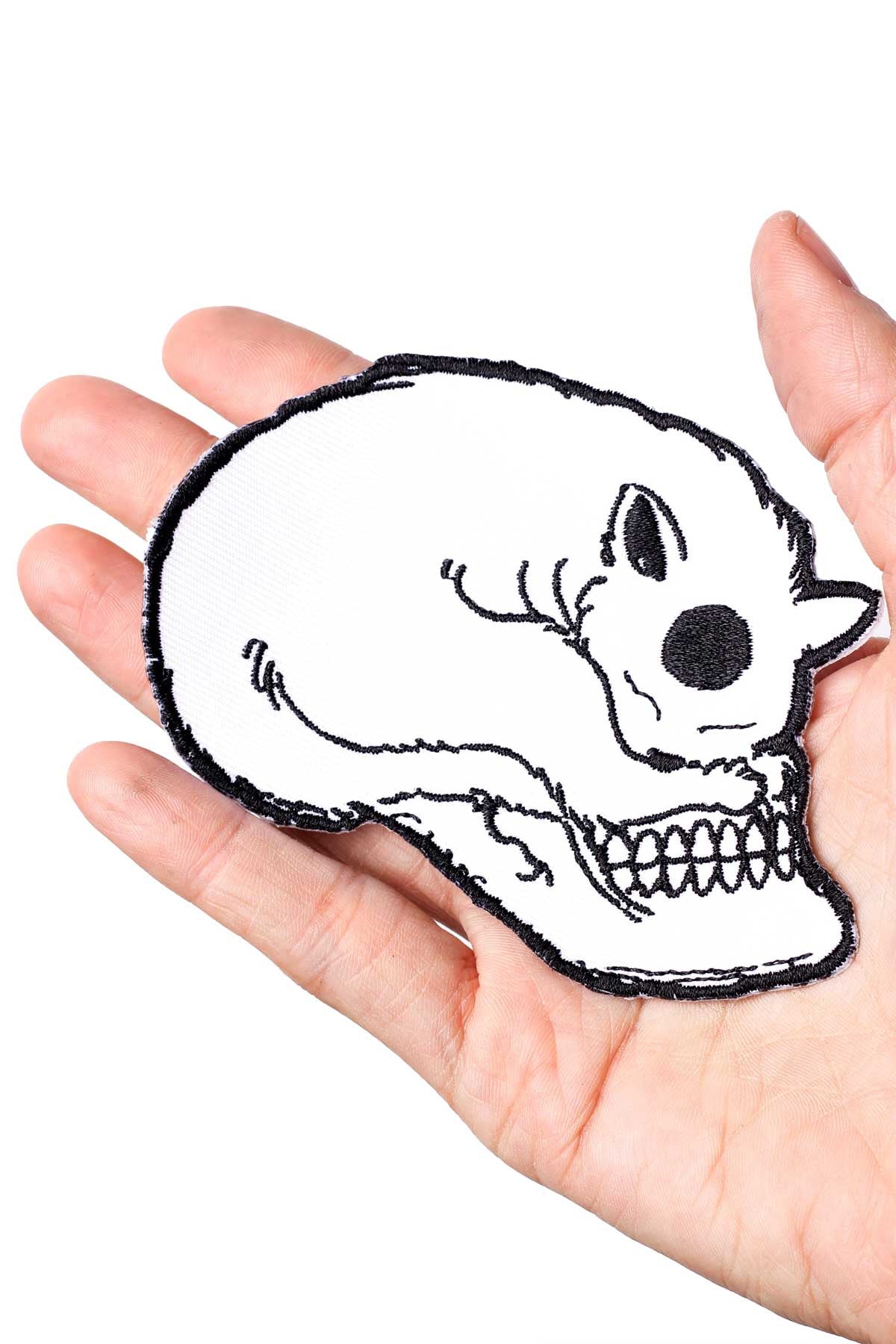 Cat Skull Embroidered Patch & Enamel Pin - shopjessicalouise.com