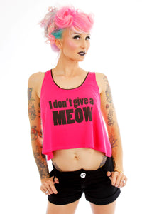 I don't give a meow cropped tank - shopjessicalouise.com