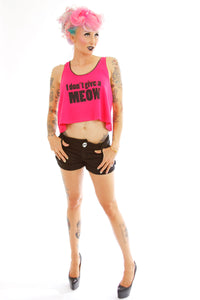I don't give a meow cropped tank - shopjessicalouise.com