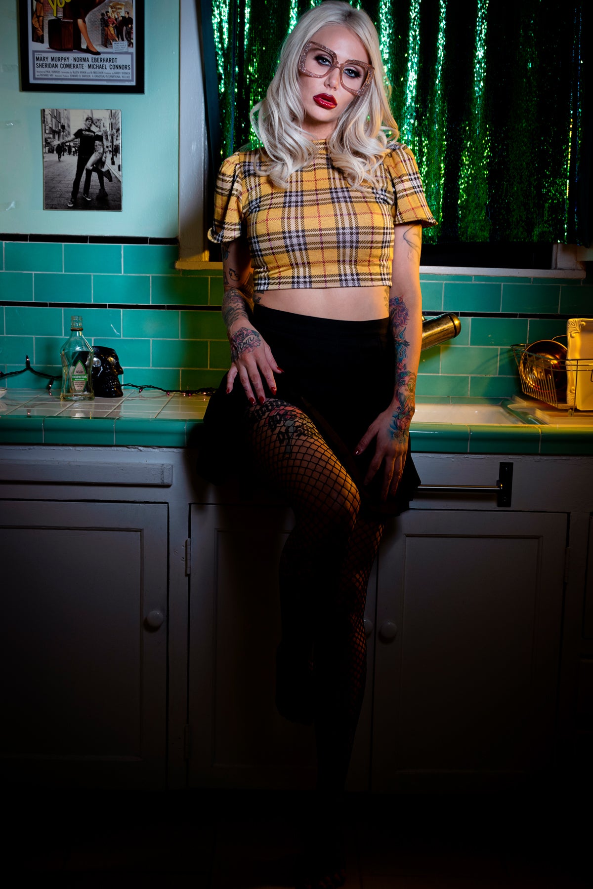 Striped Short Sleeve Cropped top from Jessica Louise