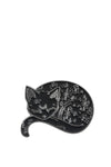 Witch Cat- Sleeping black cat enamel pin