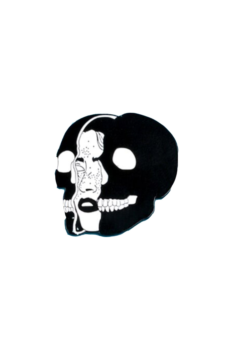 Woman Face Skull Enamel Pin
