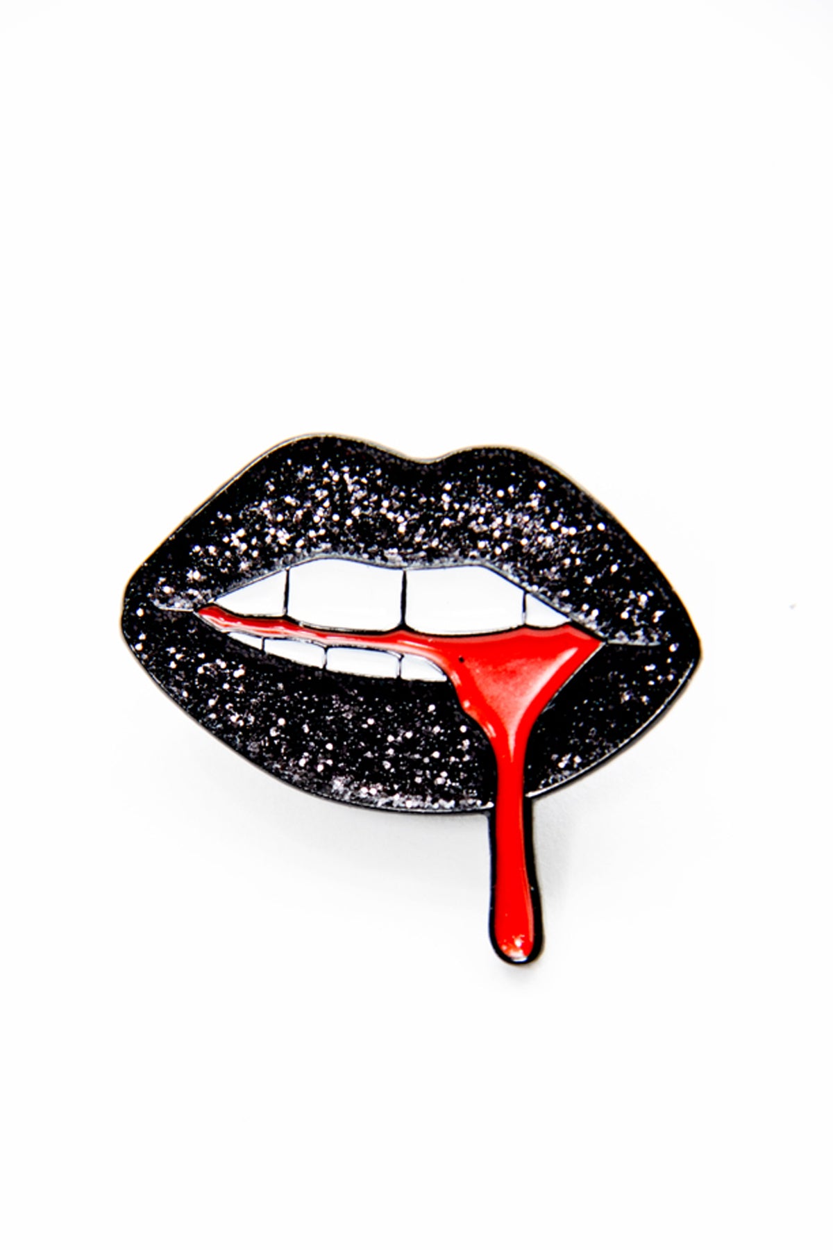 Glitter bloody lips pin - shopjessicalouise.com