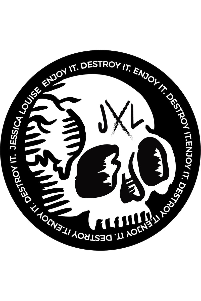 Jessica Louise Skull Sticker - shopjessicalouise.com