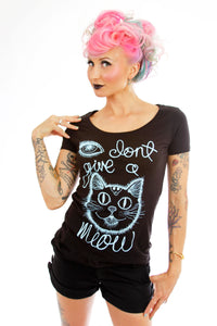 I don't give a meow cat face Tee - shopjessicalouise.com