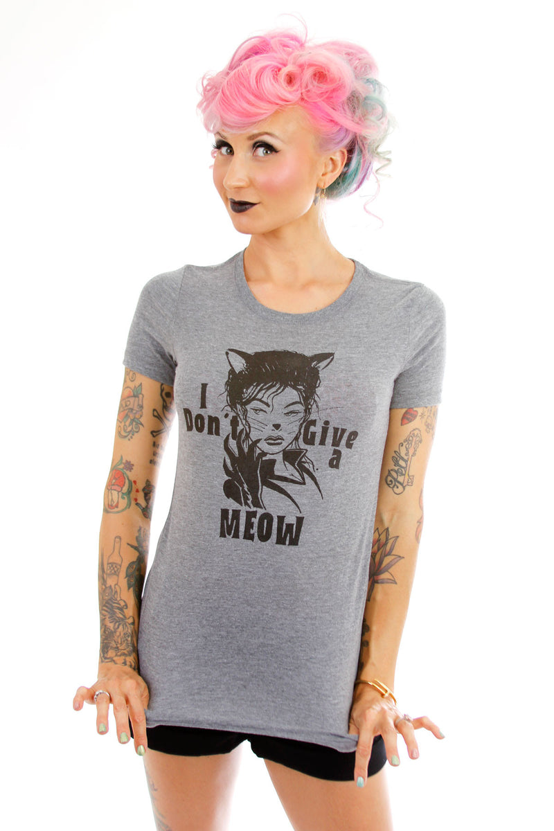 Super Meow Girl - I don't give a meow Tee - shopjessicalouise.com