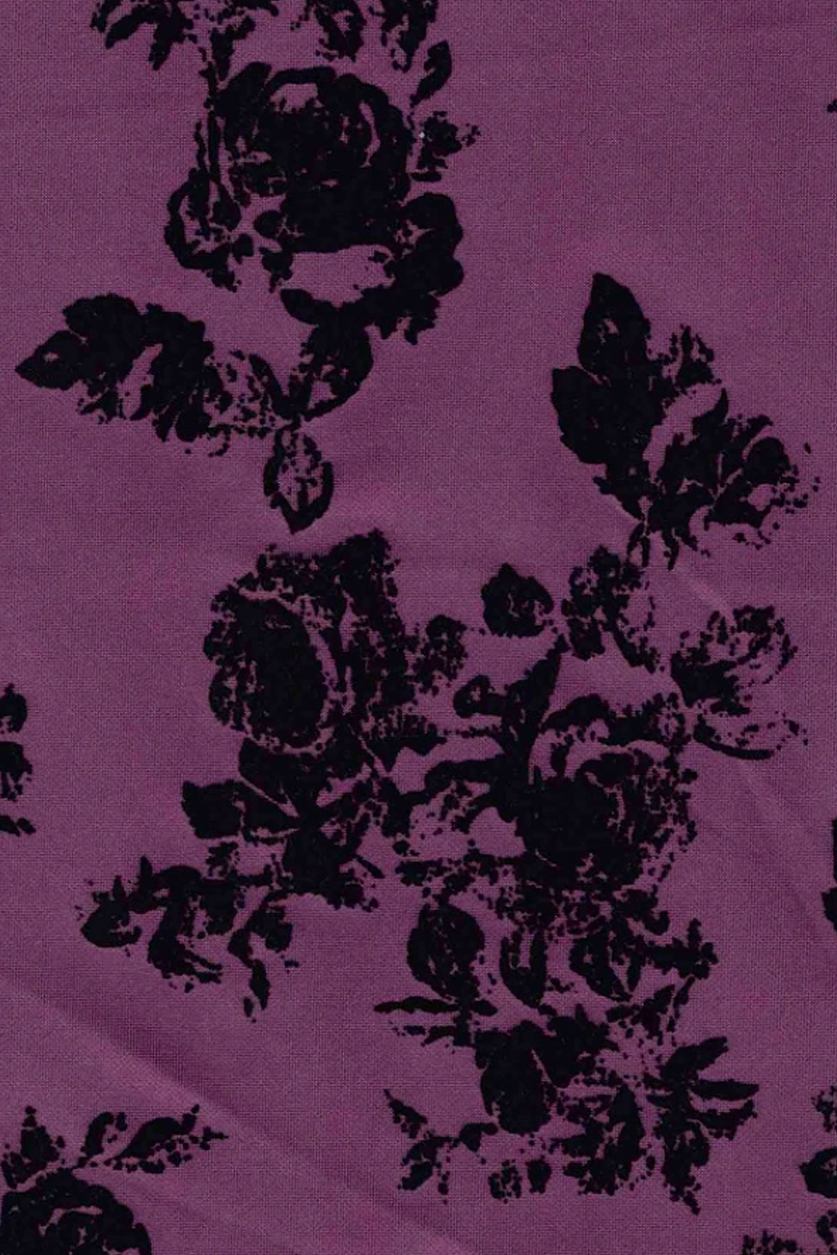Flocked Rose Purple Fabric Mask – Jessica Louise