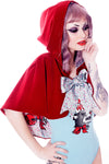 Red Velveteen Hooded Wolf Cape - shopjessicalouise.com