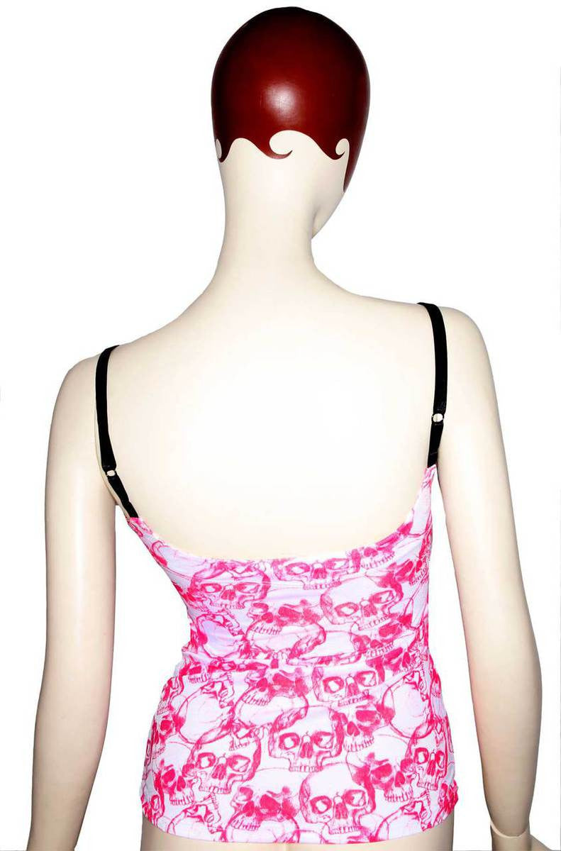 Jessica Louise Pink Skulls Tank