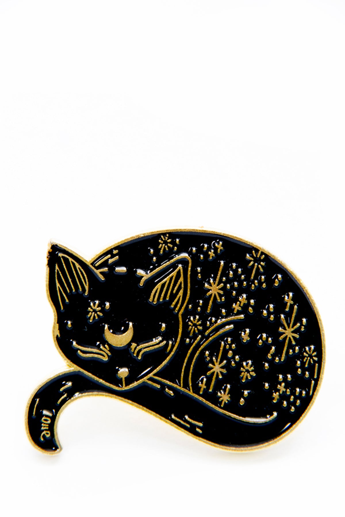Witch Cat- Sleeping black cat enamel pin - shopjessicalouise.com