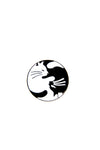 Yin Yang enamel cat pin - shopjessicalouise.com